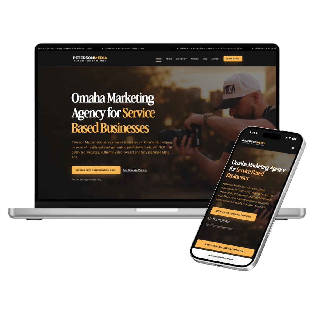 Peterson Media's own AI-powered marketing site.