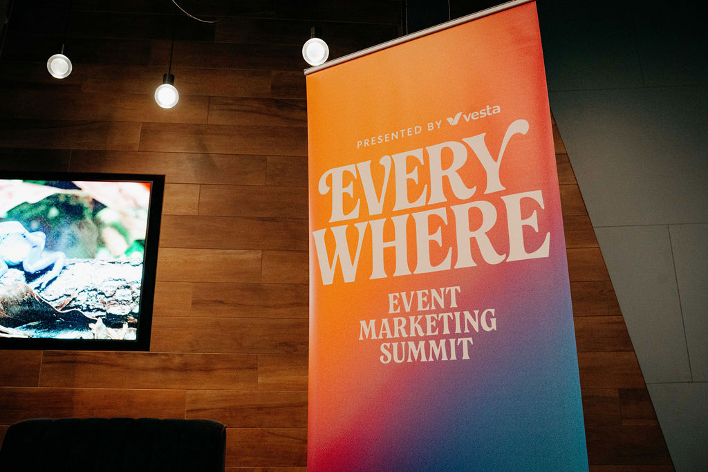 EVERYWHERE Event Marketing Summit banner presented by Vesta