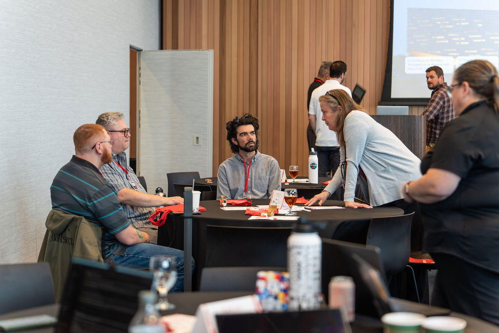 Table discussion during a breakout