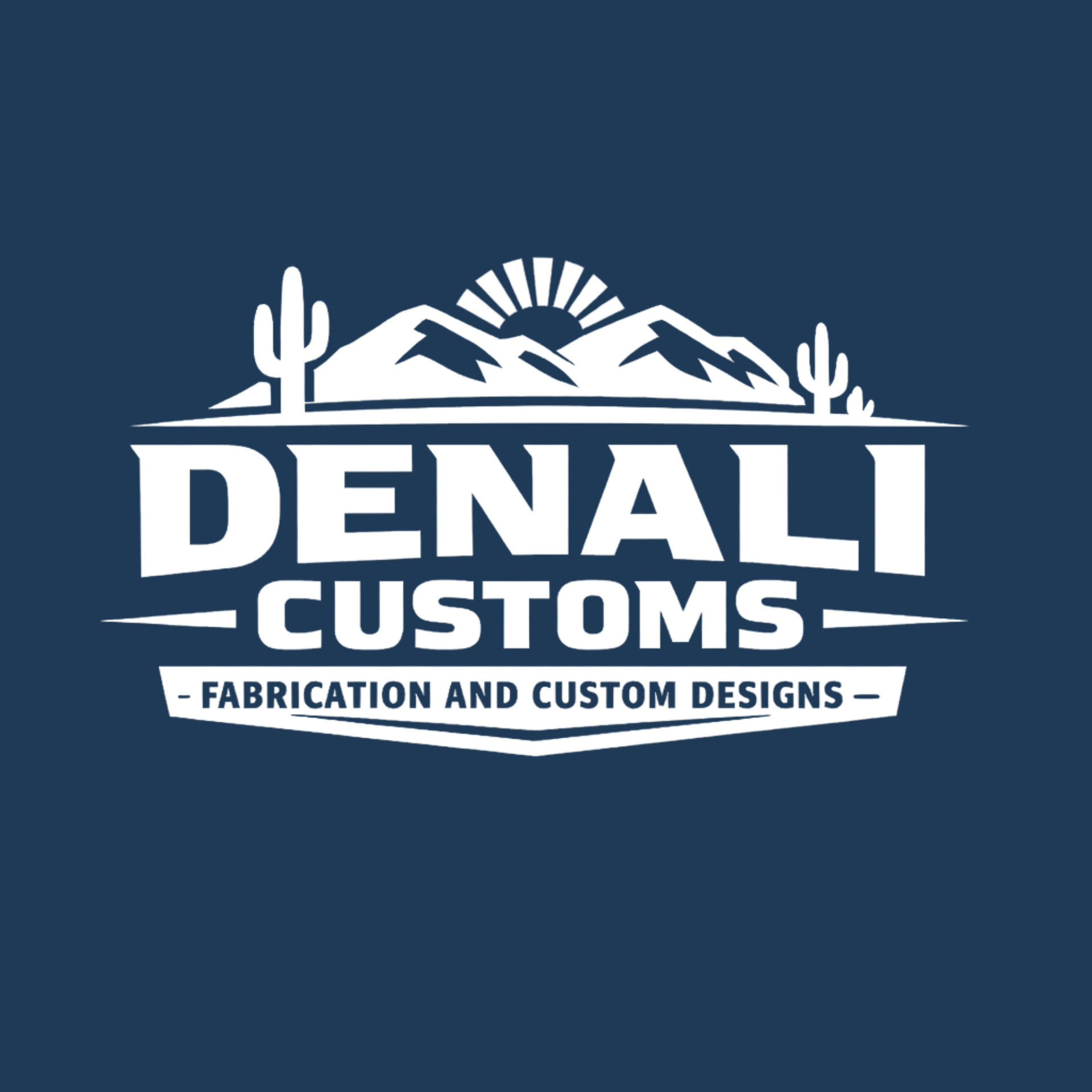 Denali Customs logo — a custom automotive fabrication and design brand built by Peterson Media.