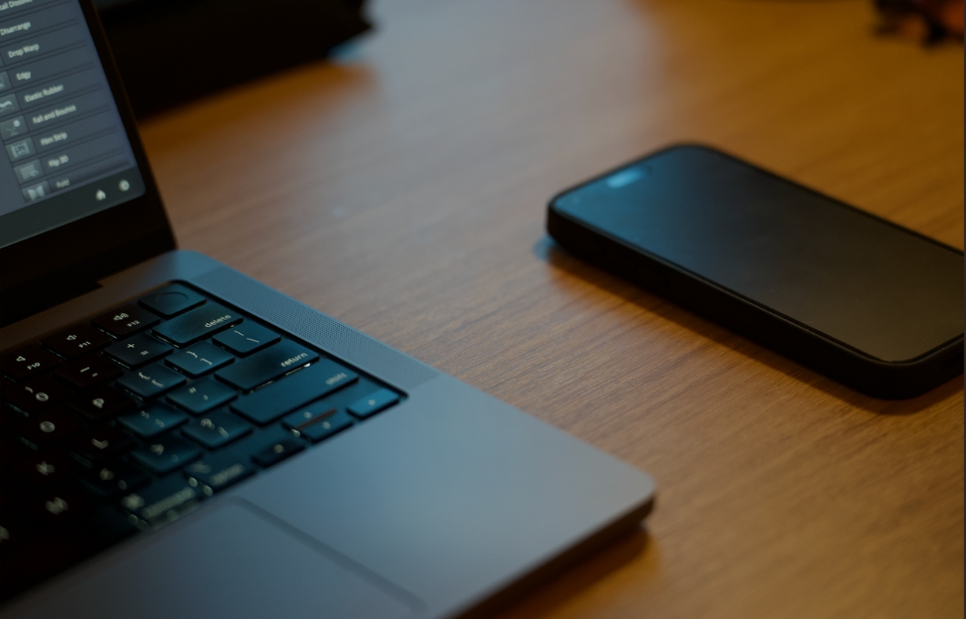 A laptop displaying a professional Peterson Media-built website for a home service business.